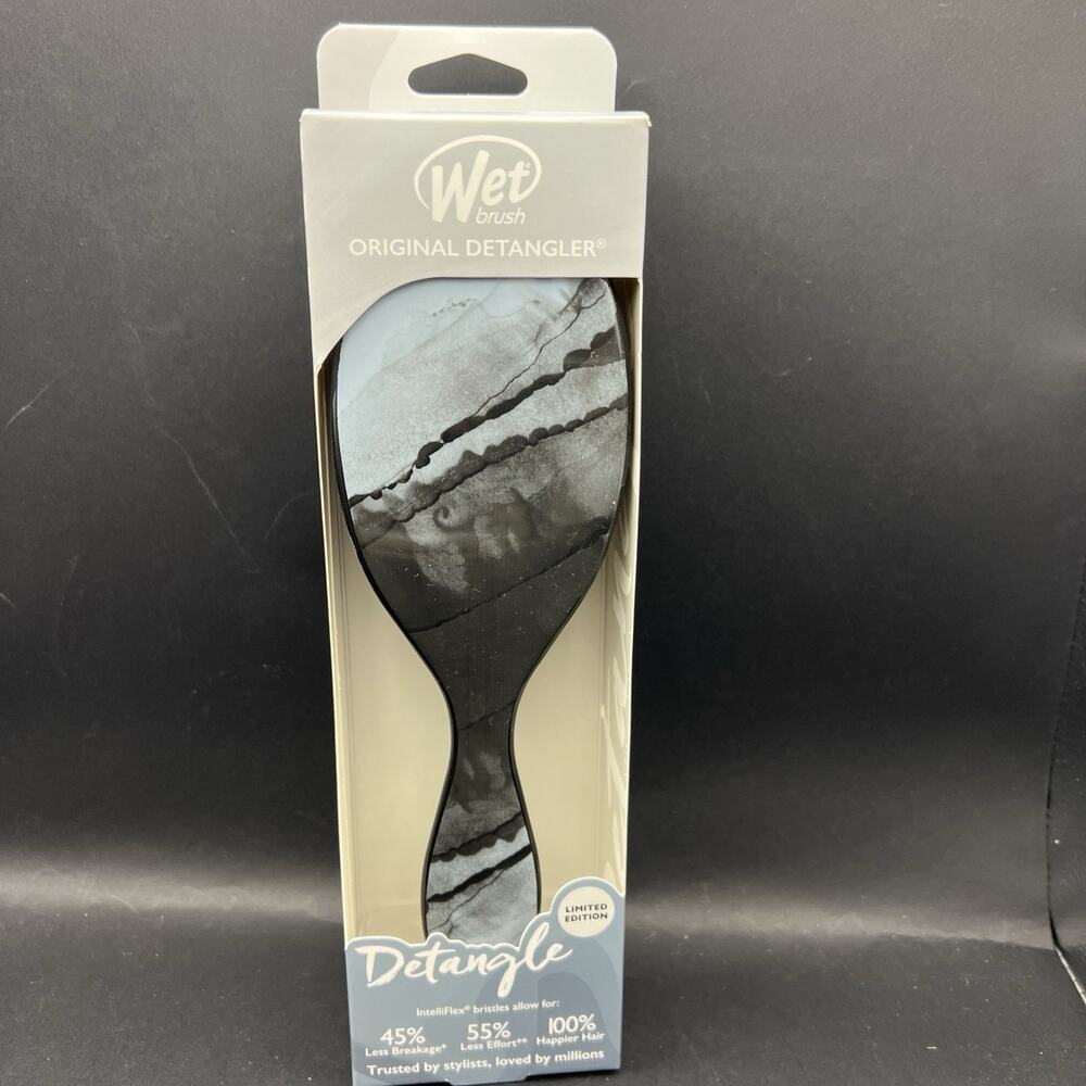Wet Brush Original Detangler Limited Edition Marble Black White Hair Brush NIB